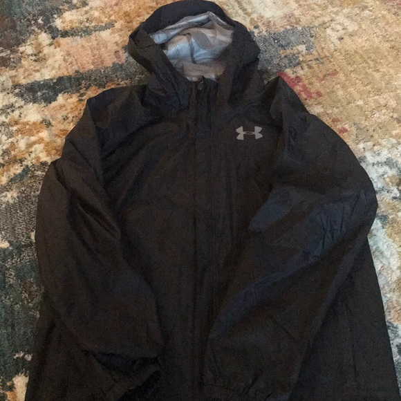 under armour black rain jacket
